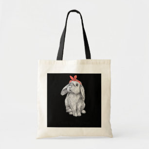 Tote Bag Mignonne Lapin Mama Lop Earbit Portant Bandana