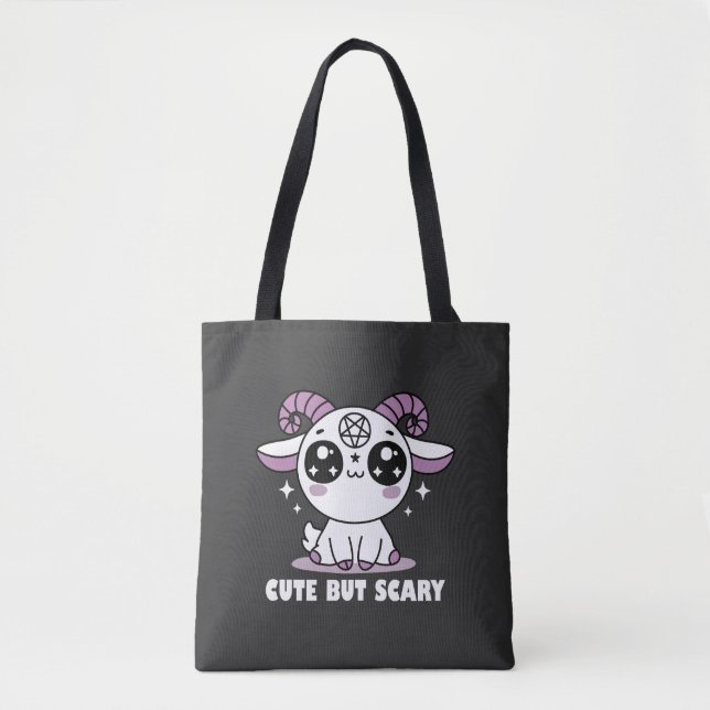Tote Bag Mignonne mais effrayant (Devant)