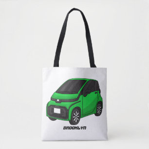 Tote Bag Mignonne micro-voiture verte