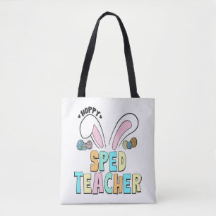 Tote Bag Mignonne Pâques Hoppy Spire Enseignant Bunny Oreil
