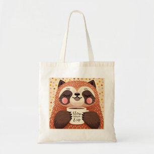 Tote Bag Mignonne paresse de dessin avec des yeux somnolent