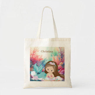 Tote Bag mignonne plage sirène amoureux filles ajouter le n