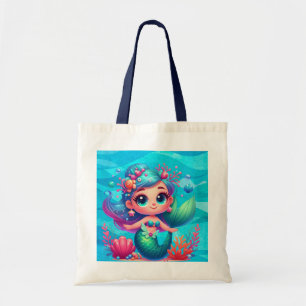 Tote Bag Mignonne sirène sous-marine