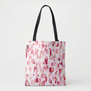 Tote Bag Mignonnes Zones Rouges Roses Simples