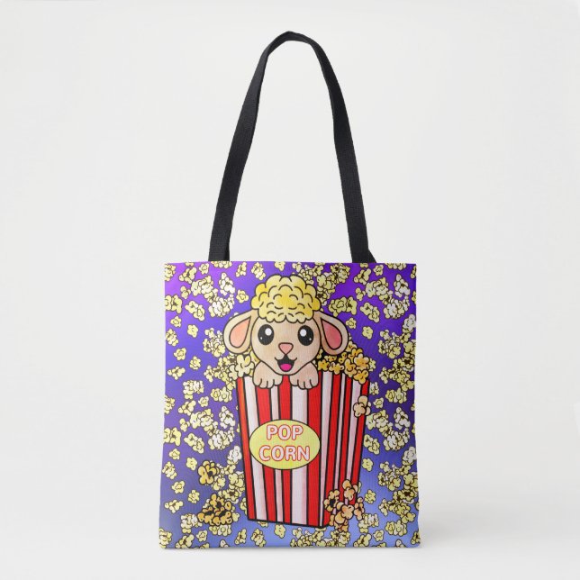 Tote Bag Mignons à Popcorn pour les amateurs de cinéma (Devant)