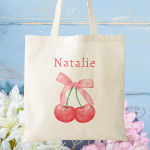 Tote Bag Mignons Enfants Cerise Rose Moderne