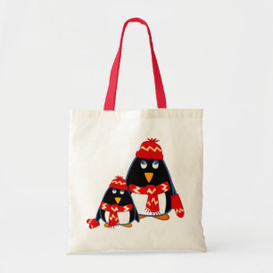 Tote Bag Mignons Petits Pingouins. Cadeau de Noël