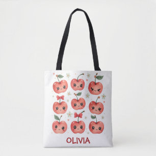 Tote Bag Mignons Sourires de Cerise Kawaii