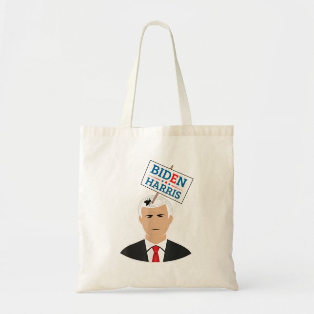 Tote Bag Mike Pence Vol Coiffure Vote Biden Harris 2 (Devant)