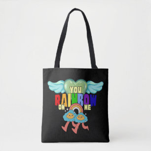 Tote Bag Mikitiez cupide mignon arc-en-ciel jumeaux