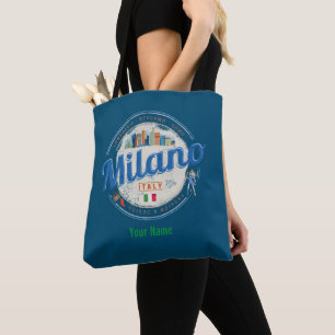 Tote Bag Milan Skyline Italie Vintage Mode Lombardie