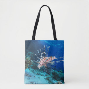 Tote Bag Miles de poissons-lions ou de ptérois, poissons de