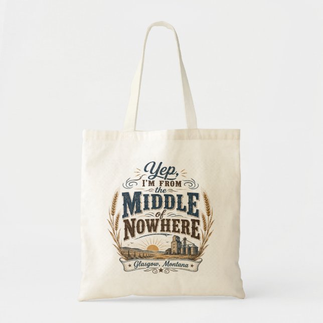 Tote Bag Milieu de nulle part Glasgow Montana Rustique  (Devant)