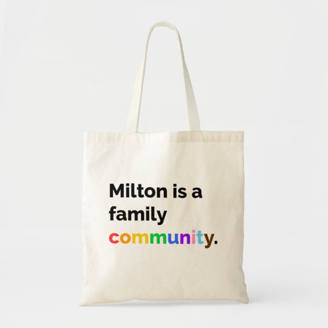 Tote Bag Milton est une communauté familiale PRIDE LGBTQ+ S (Devant)