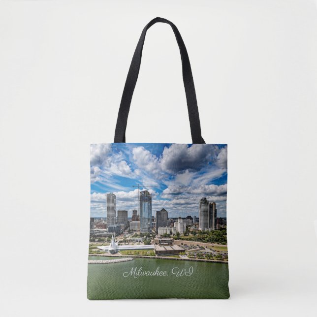 Tote Bag Milwaukee, Wisconsin, photo de la ville, (Devant)
