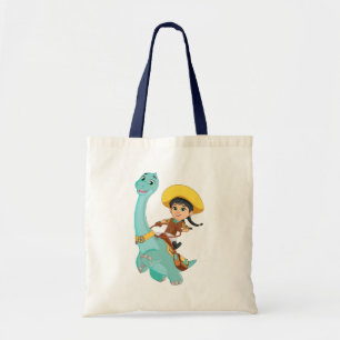Tote Bag Min & Clover   Joyeux Cowgirl & Brontosaurus Ride