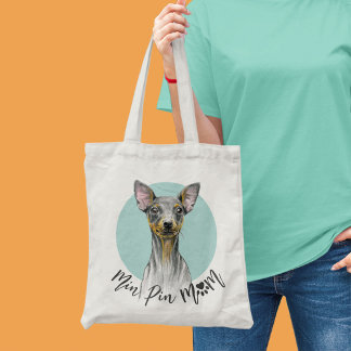 Tote Bag Min Pin Chien Maman Miniature Pinscher Cute Puppy