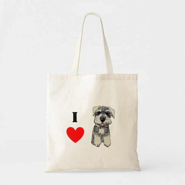 Tote Bag Mini amour Fourre-tout de Schnauzer (Devant)