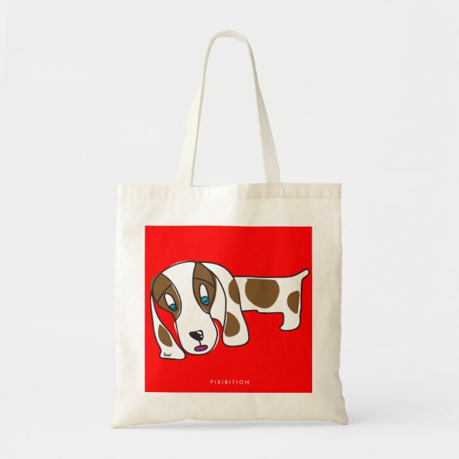 Tote Bag Mini budget Fourre-tout de teckel (Devant)