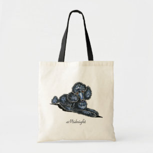 Tote Bag Mini caniche noir étendu assez personnalisé