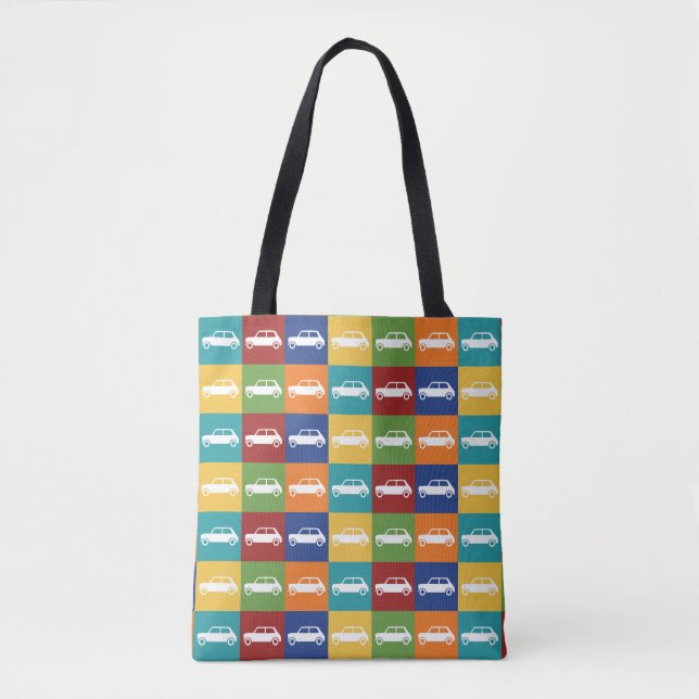 Tote Bag Mini-Cooper en damier Clair (Devant)