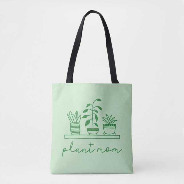 Tote Bag Mini Plante Maman mignonne Plante (Devant)