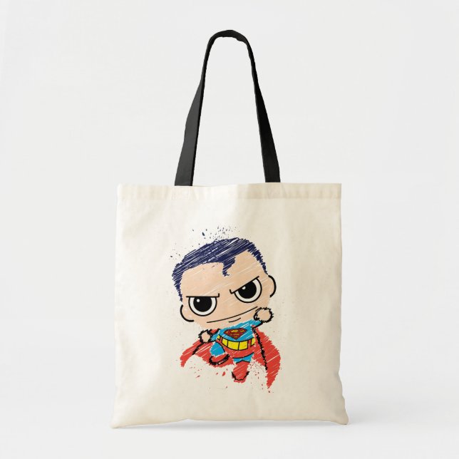 Tote Bag Mini Superman Sketch - Flying (Devant)
