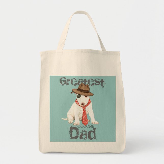 Tote Bag Miniature Bull Terrier Papa (Devant)