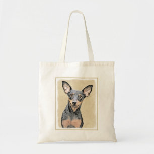 Tote Bag Miniature Pinscher Peinture mignonne Chien Art ori