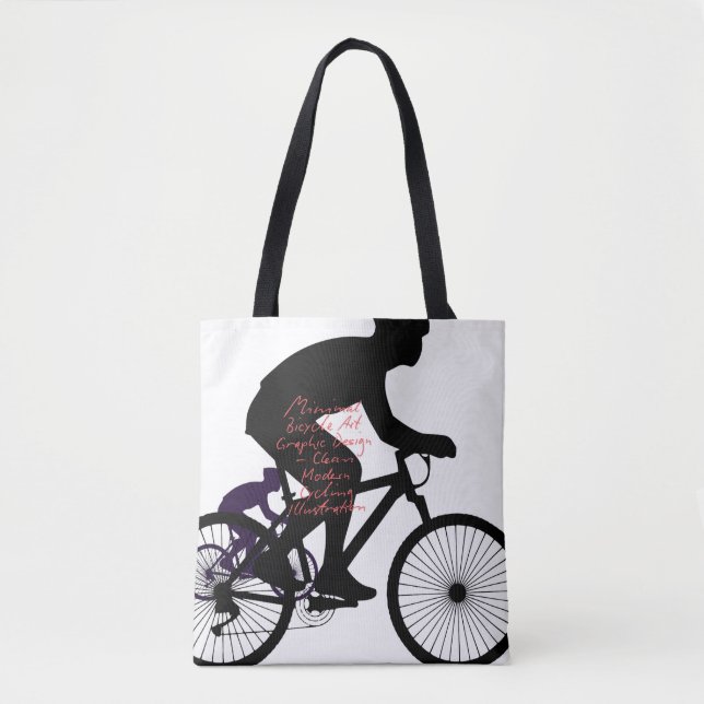 Tote Bag Minimal Bicycle Art – (Devant)