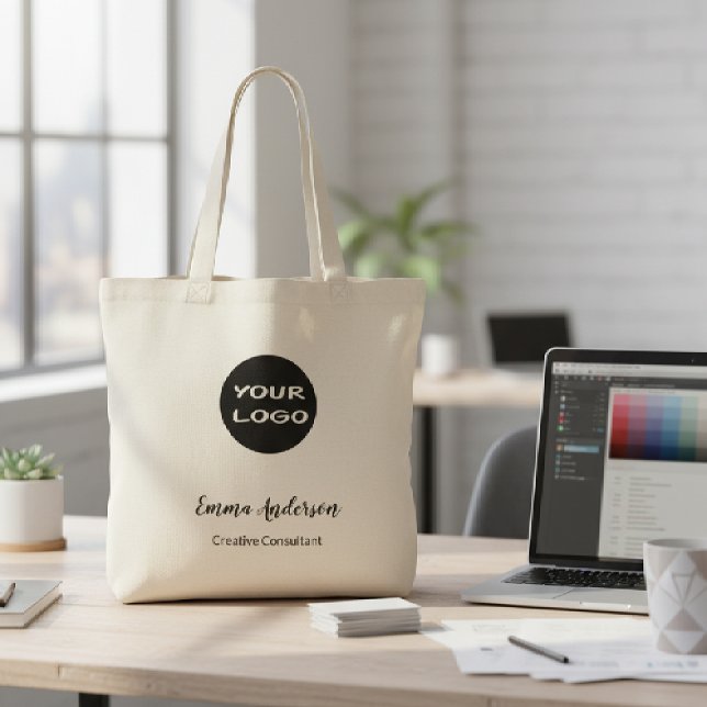 Tote Bag Minimal Modern Professional | Your Logo (Créateur téléchargé)