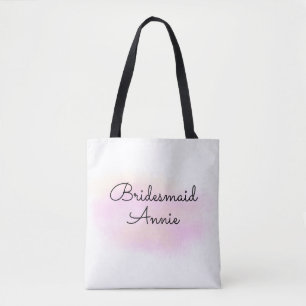 Tote Bag minimale add your name text bridesmaid gijd