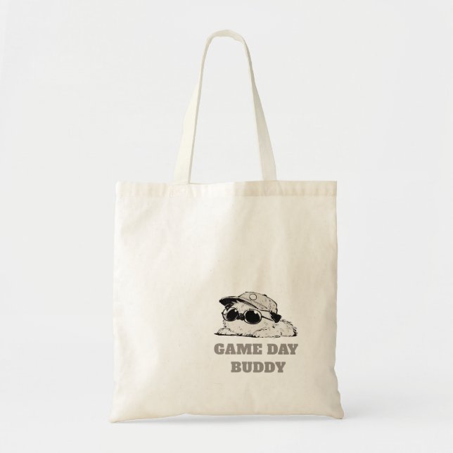 Tote Bag Minimalist Game Day Buddy Dog  (Devant)