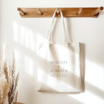 Tote Bag Minimaliste moderne blanc Mariage simple personnal<br><div class="desc">Minimaliste moderne blanc Mariage simple Sac fourre-tout personnalisé</div>
