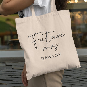 Tote Bag Minimaliste moderne Future Mrs personnalisée