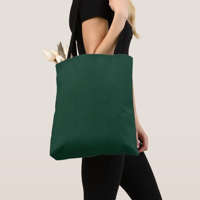Tote Bag Minimaliste Vert Foncé  (De près)