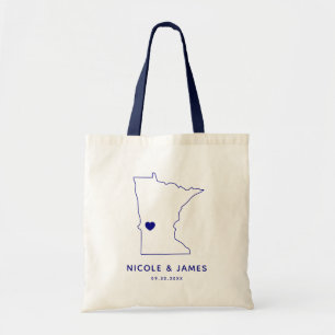 Tote Bag Minnesota Carte Mariage Welcome Bag Fourre-tout, M