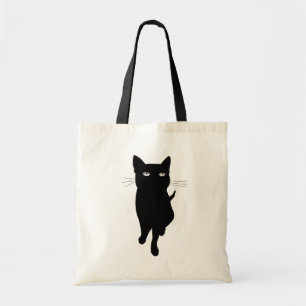 Tote Bag Minou gothique félin de chat noir