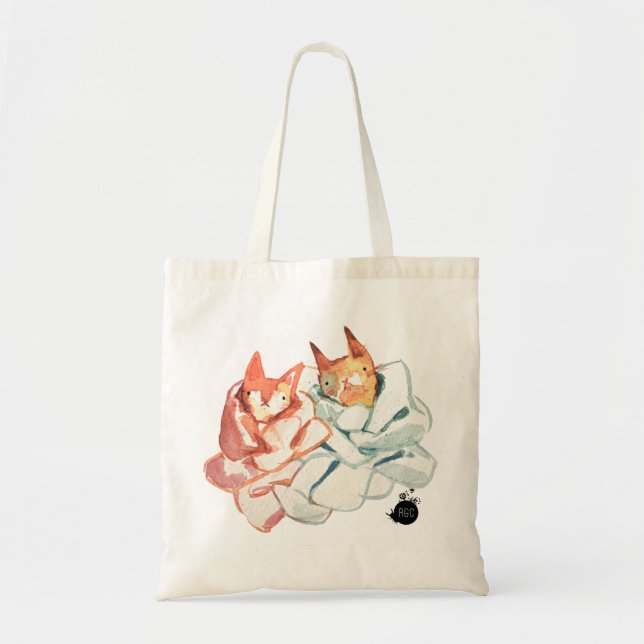 Tote Bag Minous tricotés Fourre-tout (Devant)