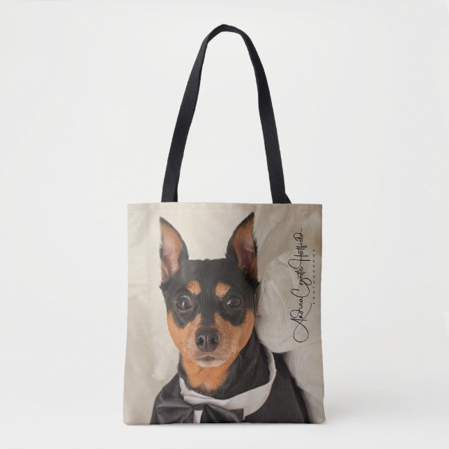 Tote Bag MinPin Tux (Devant)