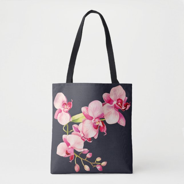 Tote Bag Minuit Bleu vif Pink Orchid Leggings (Devant)