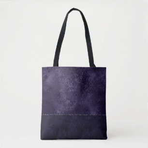 Tote Bag Minuit Indigo Romance Satiny Grunge Damask