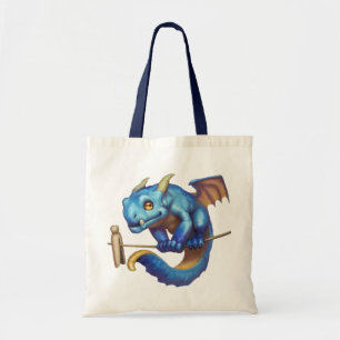 Tote Bag Minuscule Dragon Bleu