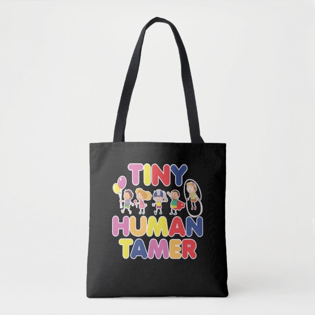 Tote Bag Minuscule garderie humaine Tamer Babysitter (Devant)