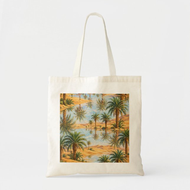 Tote Bag Mirage Palmier Oasis du désert (Devant)