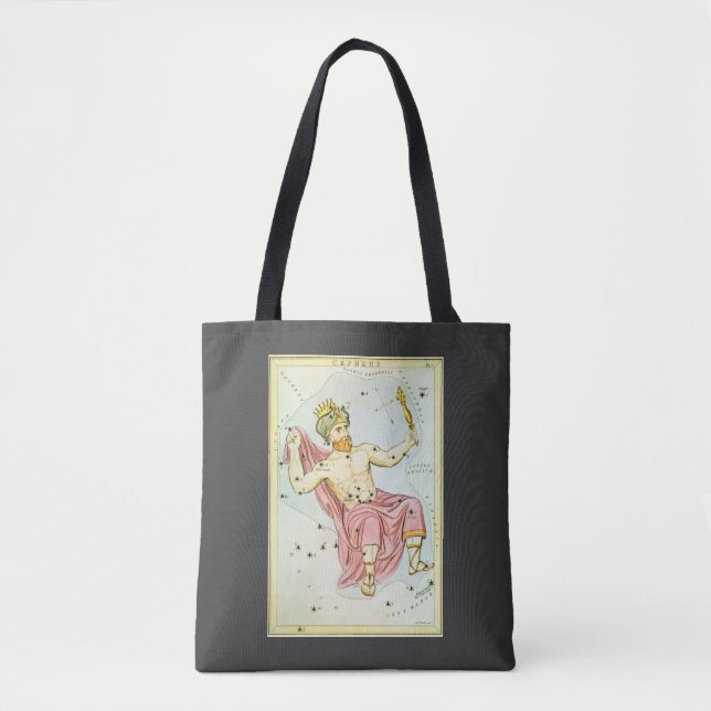 Tote Bag Miroir d'Urania, Carte céleste d'astronomie vintag (Devant)