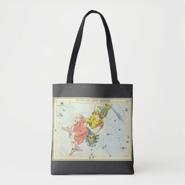 Tote Bag Miroir d'Urania, Carte céleste d'astronomie vintag (Devant)