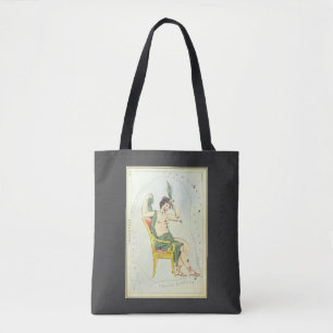 Tote Bag Miroir d'Urania, Carte céleste d'astronomie vintag