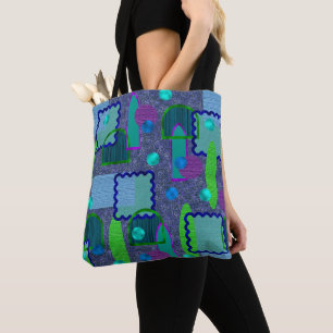 Tote Bag Miroirs violet et ombre