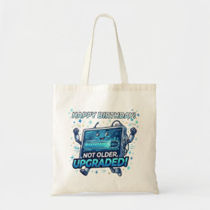 Tote Bag Mise à niveau d'anniversaire de robot drôle